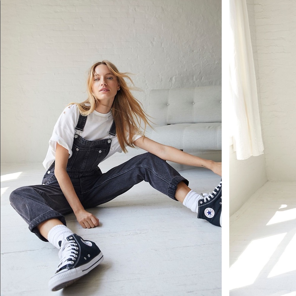 Free People boyfriend overalls